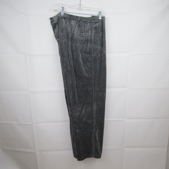 PAPPAGALLO WOMAN GRAY FELT TRACK PANTS SIZE 2X - Picture 2 of 5